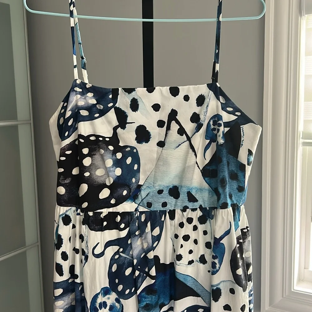 Farm Rio Mantas Sleeveless Square-Neck Midi Dress - Picture 3 of 6